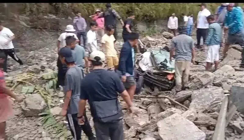 Three of family die as rockfall buries car near Lengpui airport