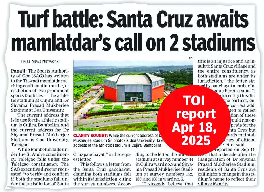 Report shows 2 stadiums lie within Santa Cruz
