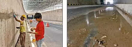 Cracks to seepage: Repairs still on at Dwarka Expressway underpass, commuters face delays