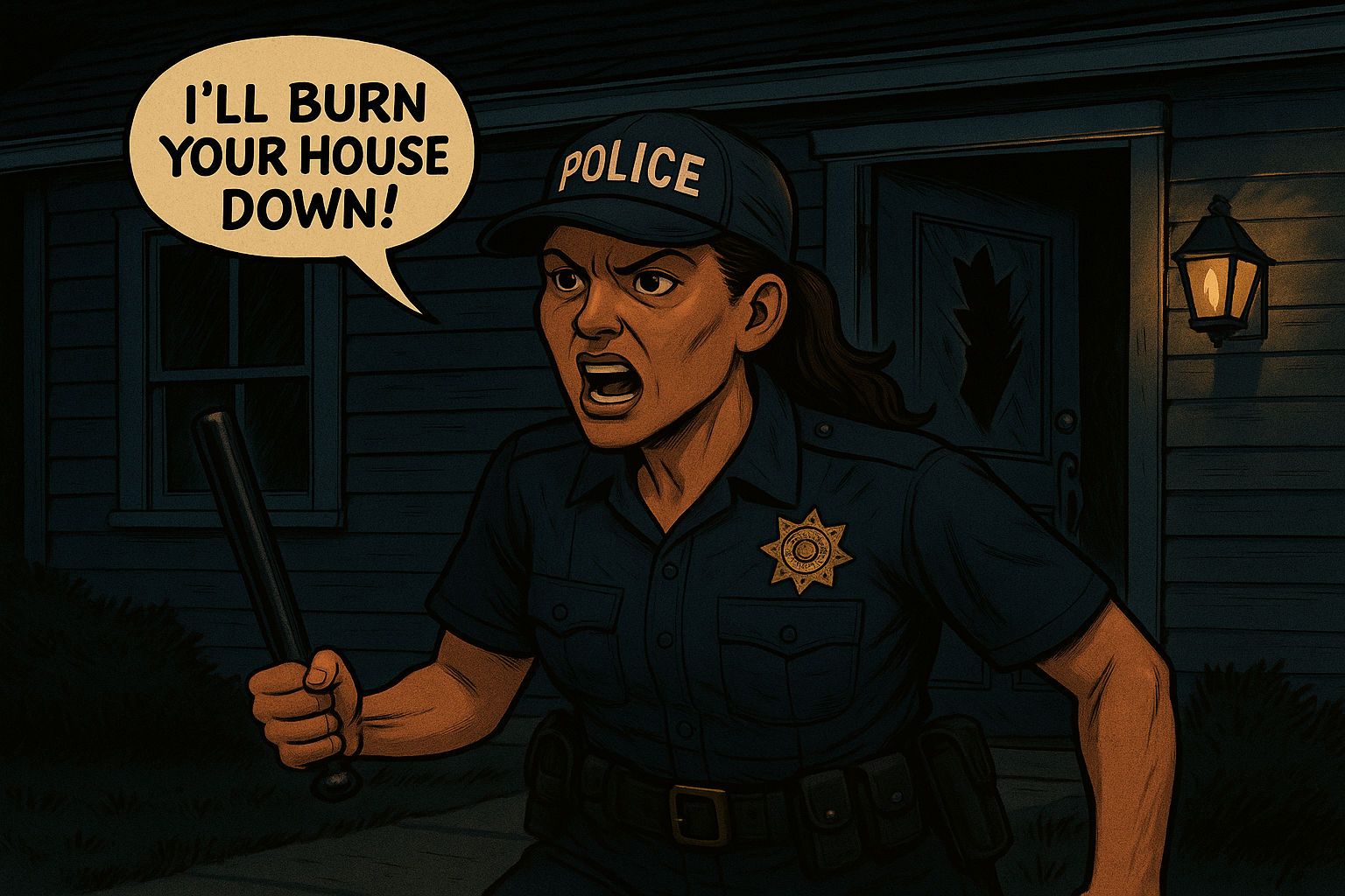 Female cop assaults ex-boyfriend, threatens to burn his house down