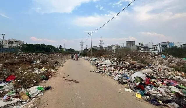 Awash with garbage, this Bengaluru road has no place for pedestrians or motorists