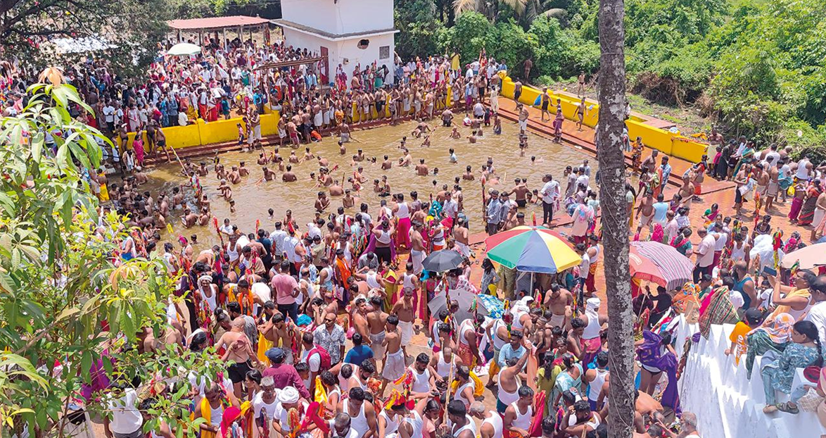 Drones and heavy security blanket Shirgao jatra