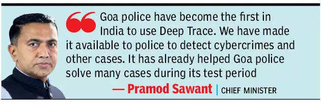 Goa police’s AI-powered ‘Deep Trace’ to probe deep dark crimes