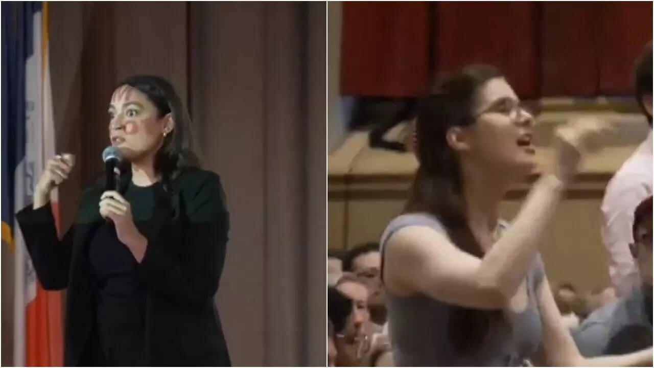 Pro-Palestine protestor crashes AOC’s town hall, calls her 'liar' and asks about 'genocide in Gaza'