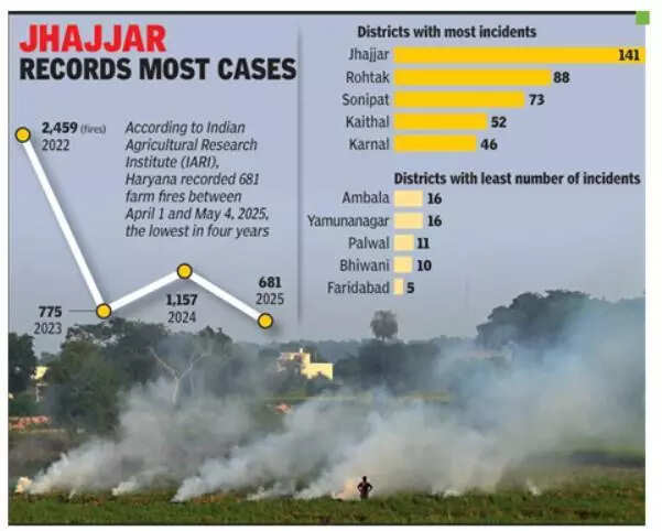 At 681, Haryana wheat burning cases hit 4-year low