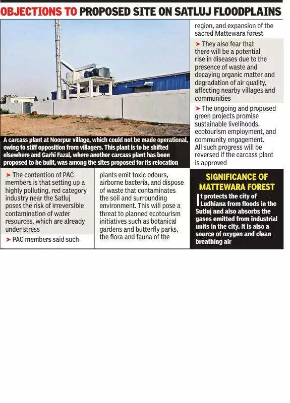 PAC against carcass plant near Mattewara, the Satluj