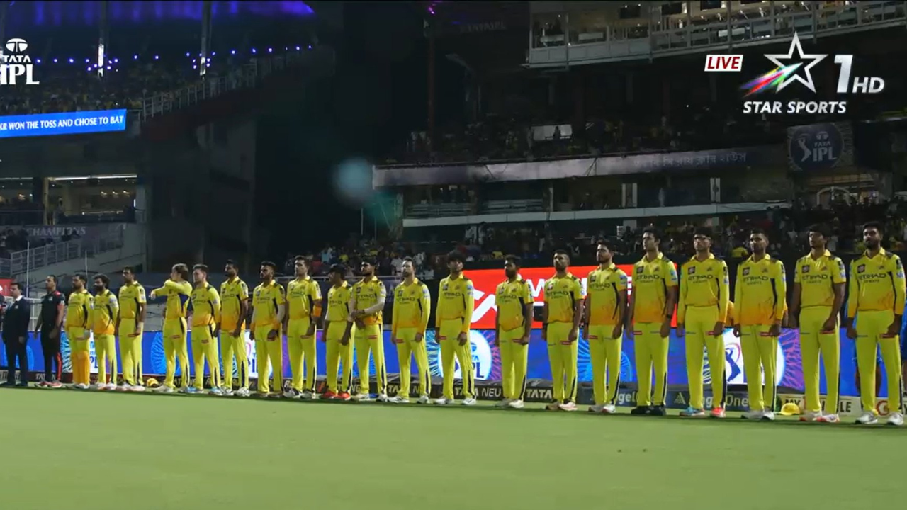 ‘Proud of the Indian Armed Forces’: National anthem played at Eden Gardens ahead of KKR vs CSK match