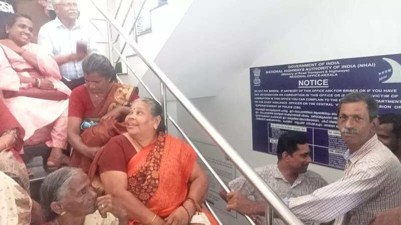 Landowners stage protest at NHAI office demanding compensation for Outer Ring Road project