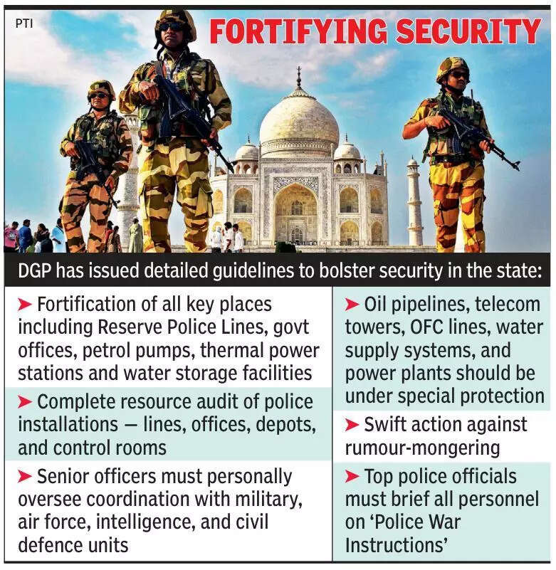 UP on high alert, security beefed at borders & key installations