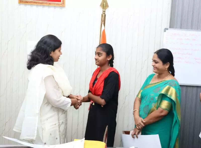 Nalgonda collector sponsors KGBV student’s maiden flight after acing SSC