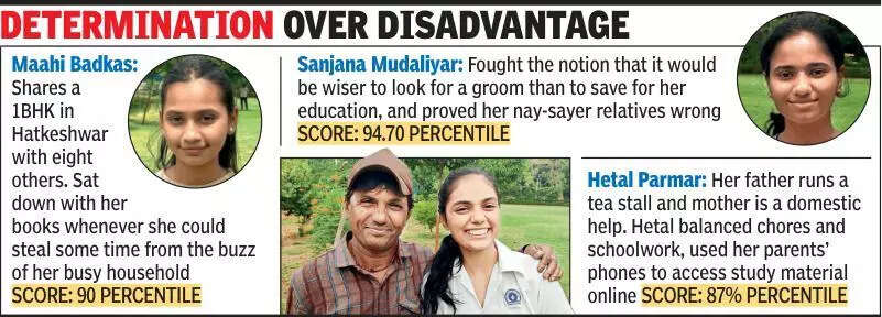 Small rooms, big dreams: Three city girls beat odds to ace exams