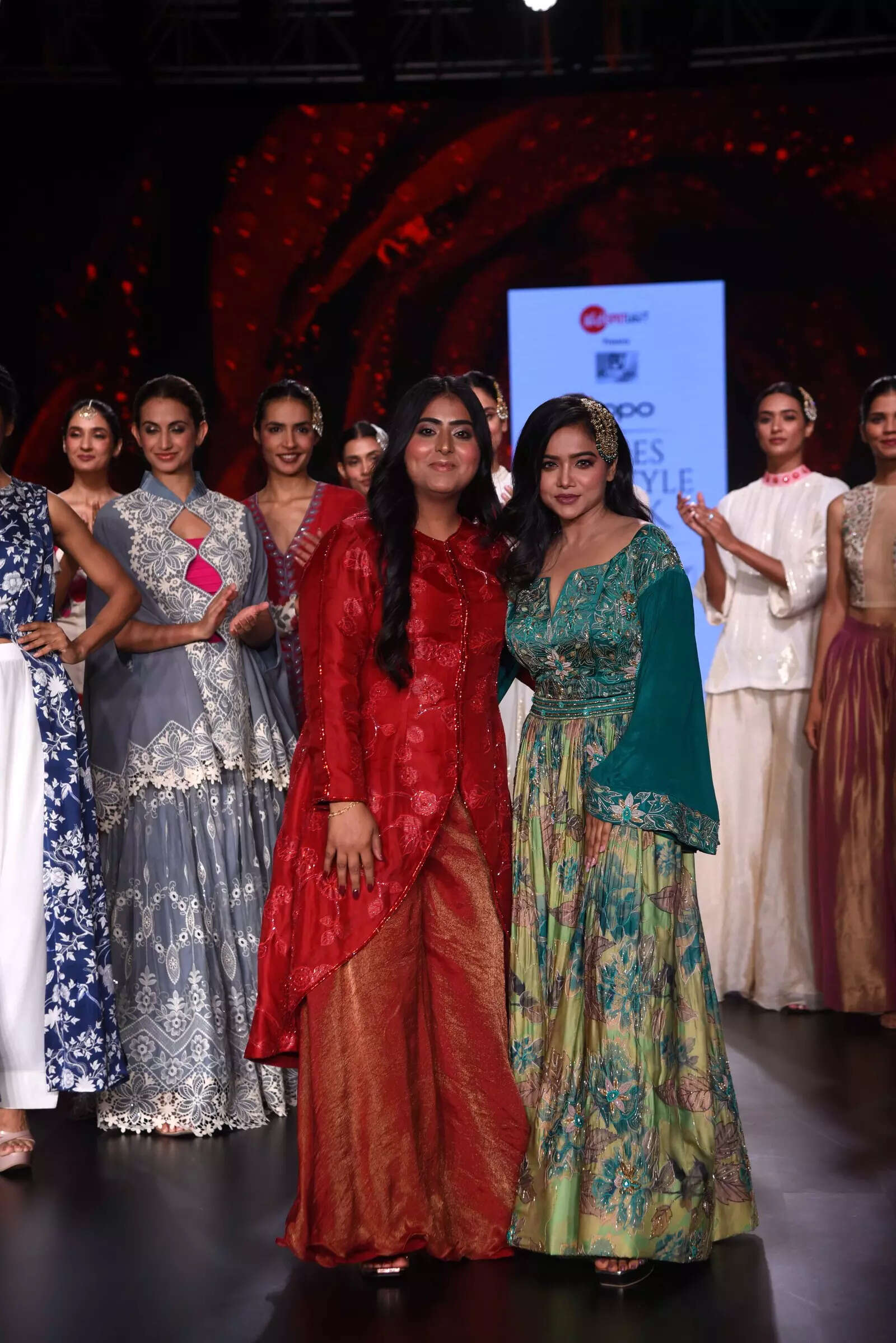 Designer Gurpreet Kaur Gosal with showstopper Manisha Rani