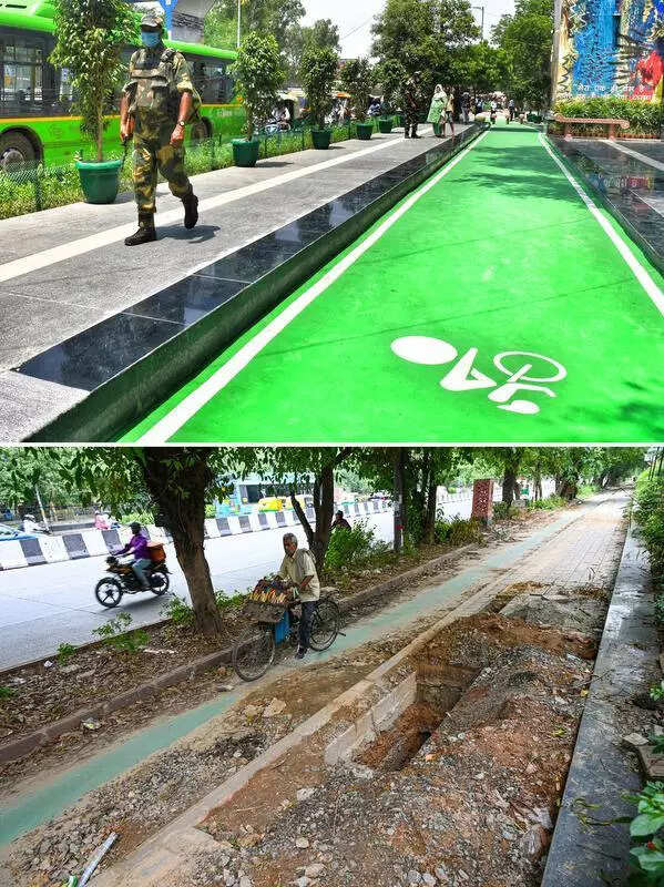 Debris, Pits, Tangled Cables: Cycling Track Turns Into An Obstacle Course