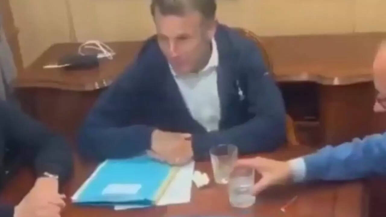 Emmanuel Macron hiding a cocaine pouch in viral video? French media calls claims 'absurd conspiracies'