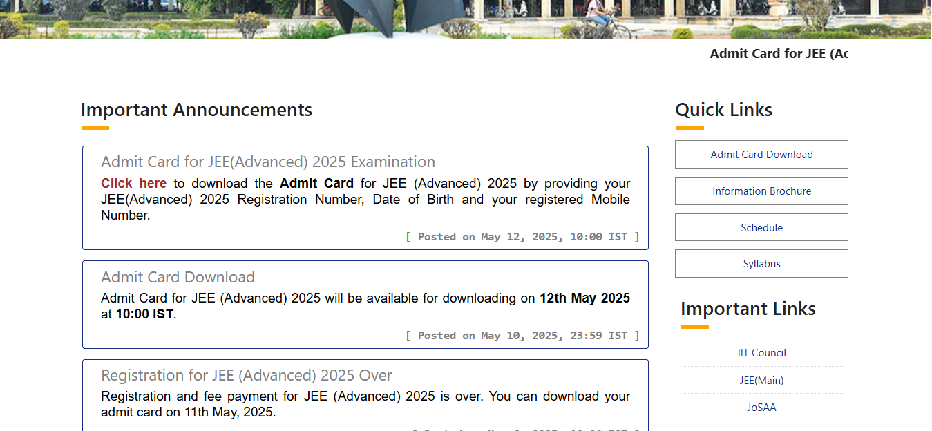 JEE Advanced 2025 admit card released: Direct link to download hall ticket here | – Times of India