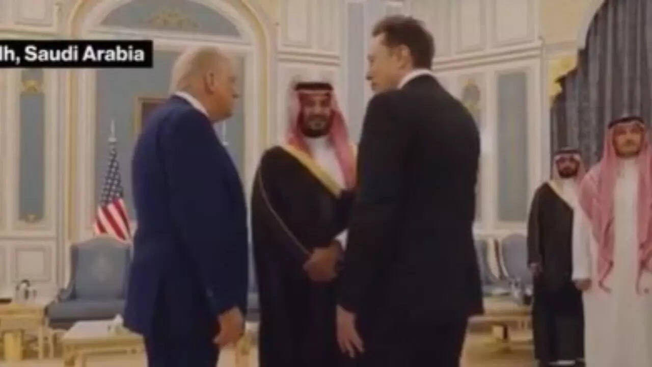 Watch: Trump introduces Elon Musk to Crown Prince Mohammed bin Salman in viral video