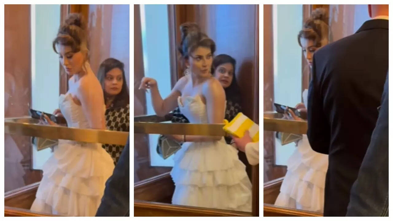 Did Urvashi get stuck in a revolving door at Cannes?