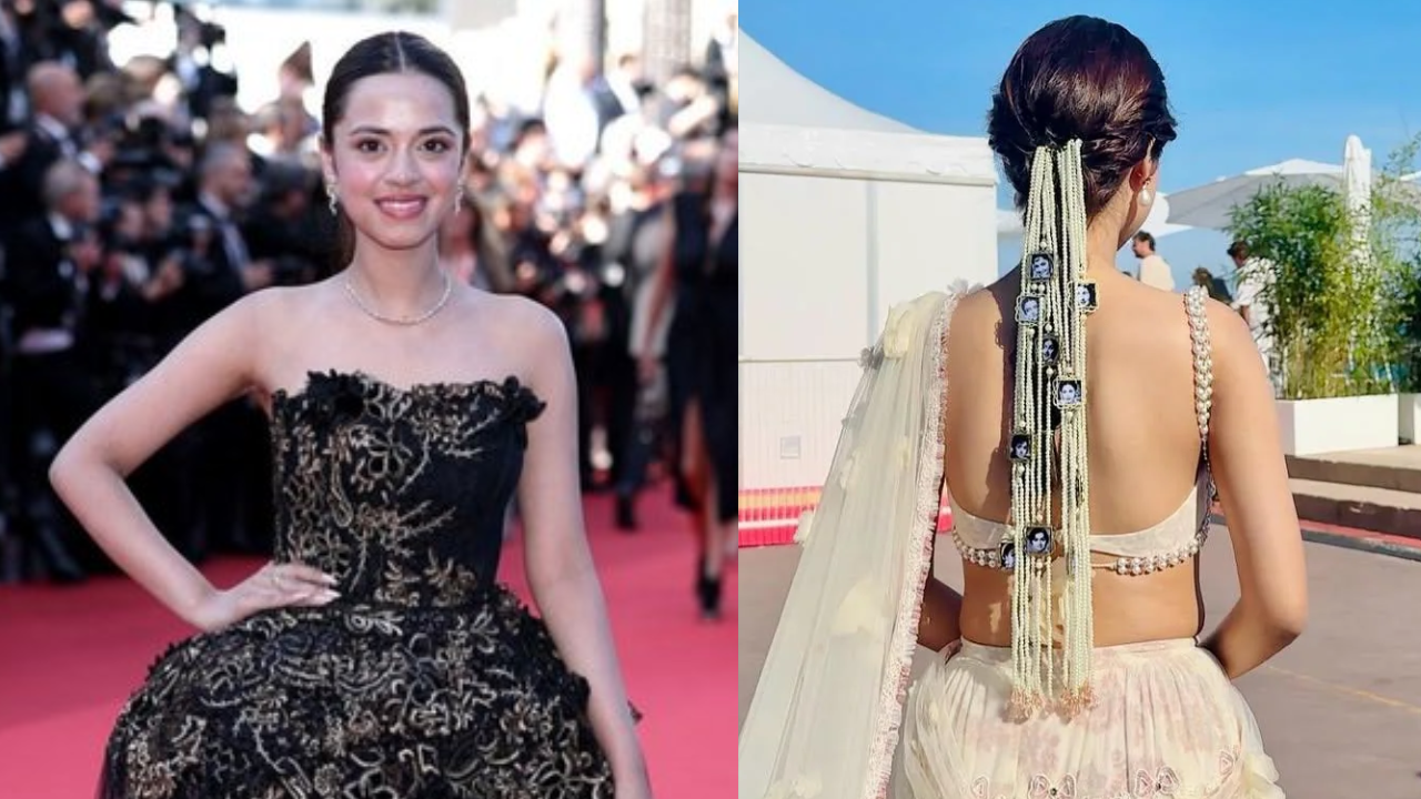 Cannes 2025: Nitanshi Goel pays homage to Bollywood icons