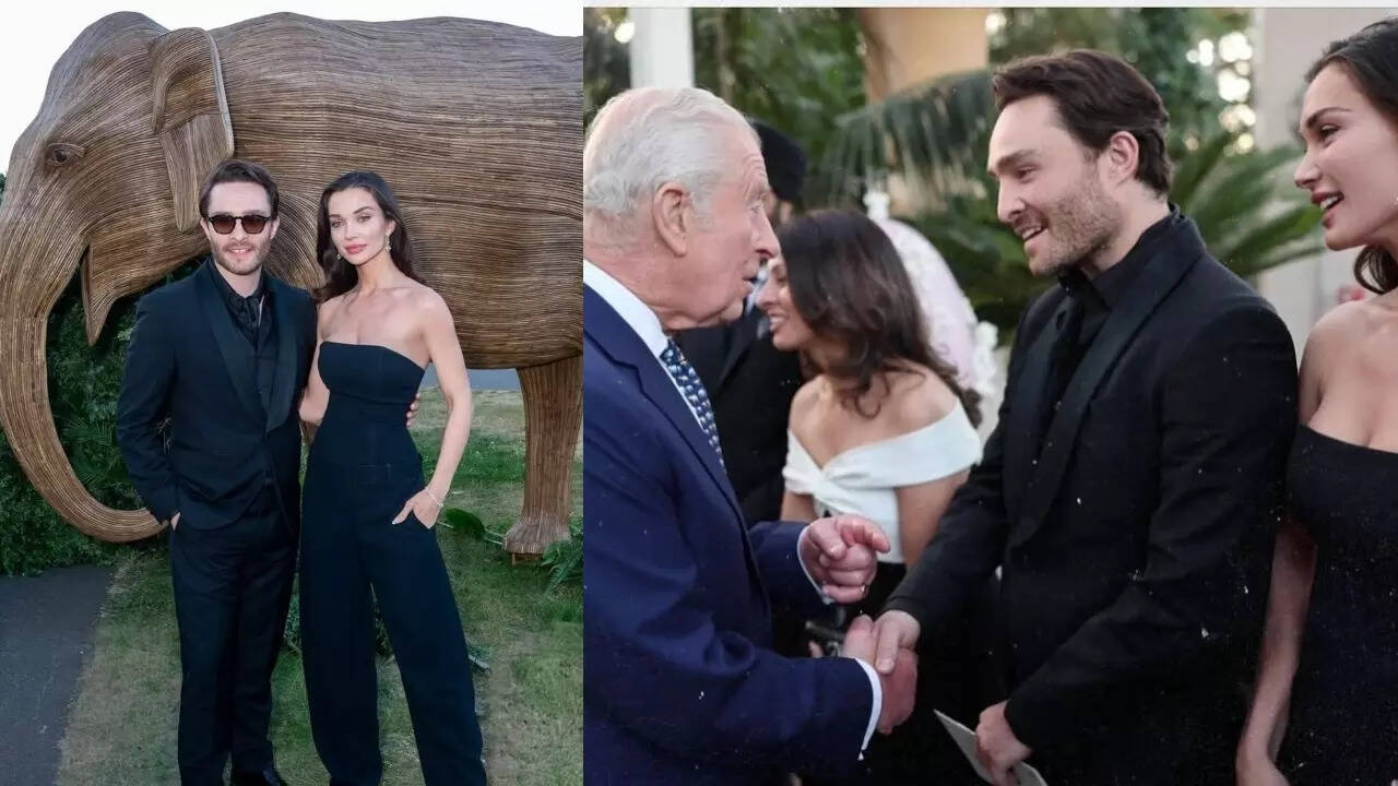 Amy Jackson and Ed Westwick meet King Charles III