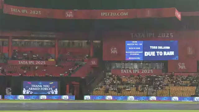 IPL 2025 Live: RCB vs KKR clash called off due to rain in Bengaluru
