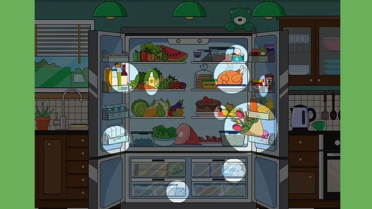 Brain puzzle: Can you spot what shouldn’t be in this fridge?