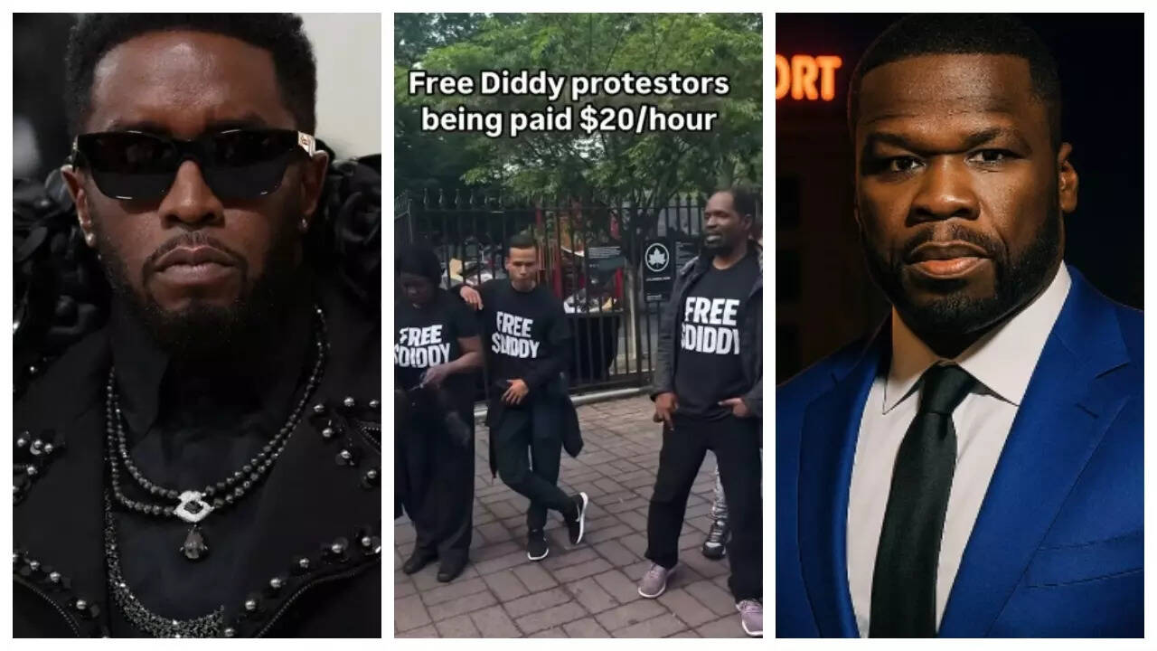 Diddy PAYING protestors $20 an hour to wear 'Free Diddy' tees
