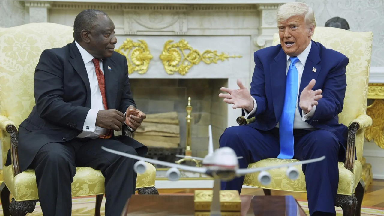 Trump shows white genocide evidence: Presented videos, docs to Ramaphosa; SAfrica rejects claim