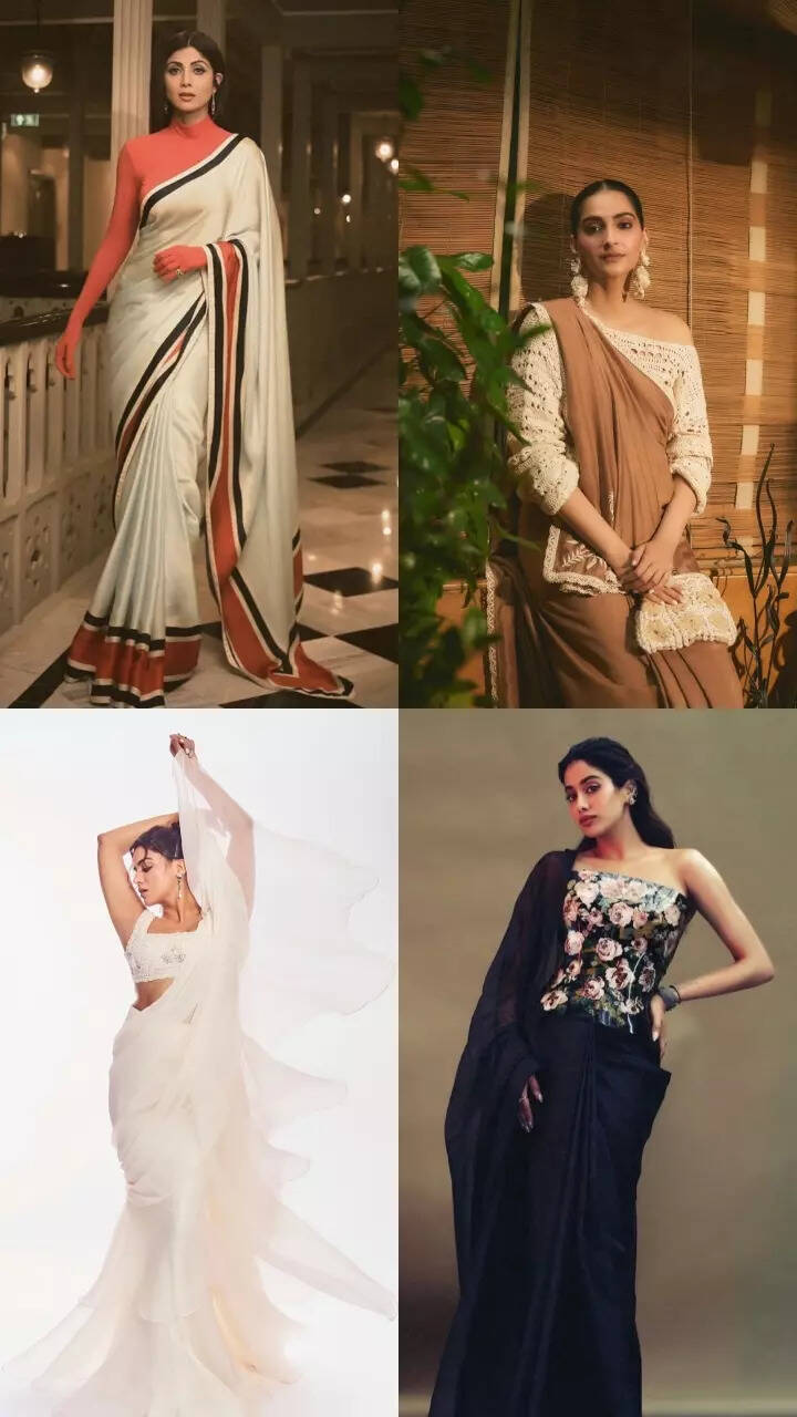 Actresses who love to wear sarees with a twist