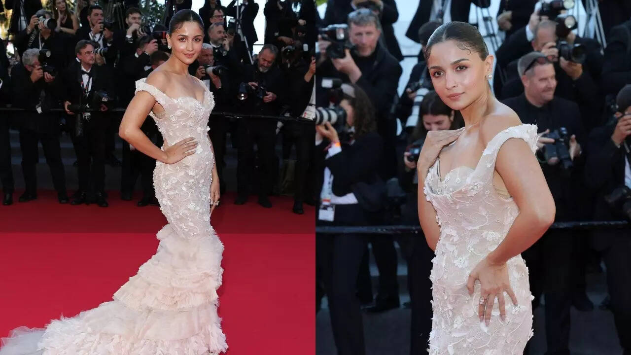 Alia makes a stunning debut at the Cannes in a pastel gown