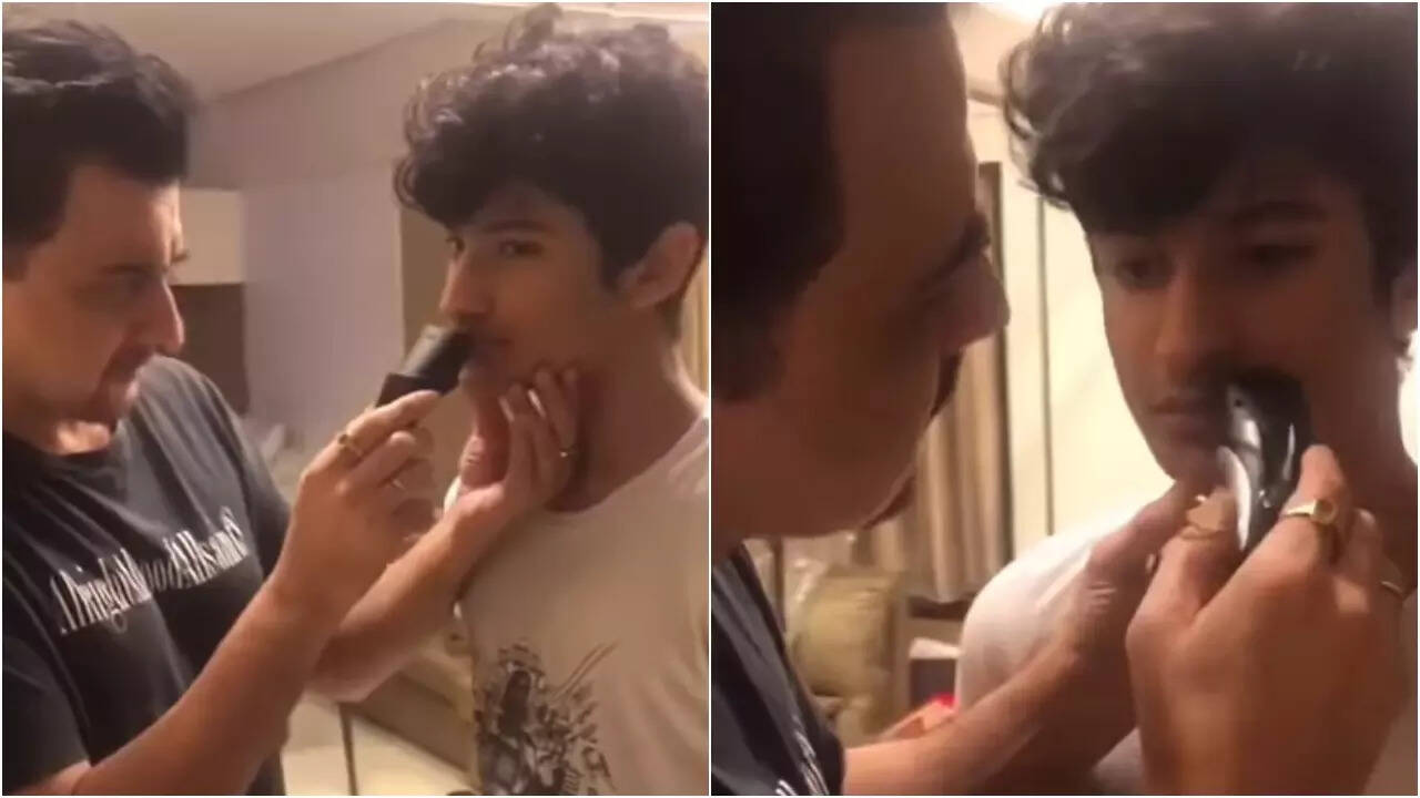 Sanjay Kapoor’s adorable father-son moment