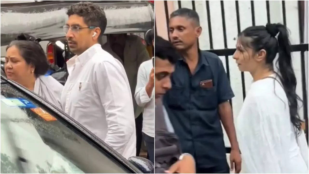 Ayan, Tanishaa attend uncle Rono Mukherjee's funeral