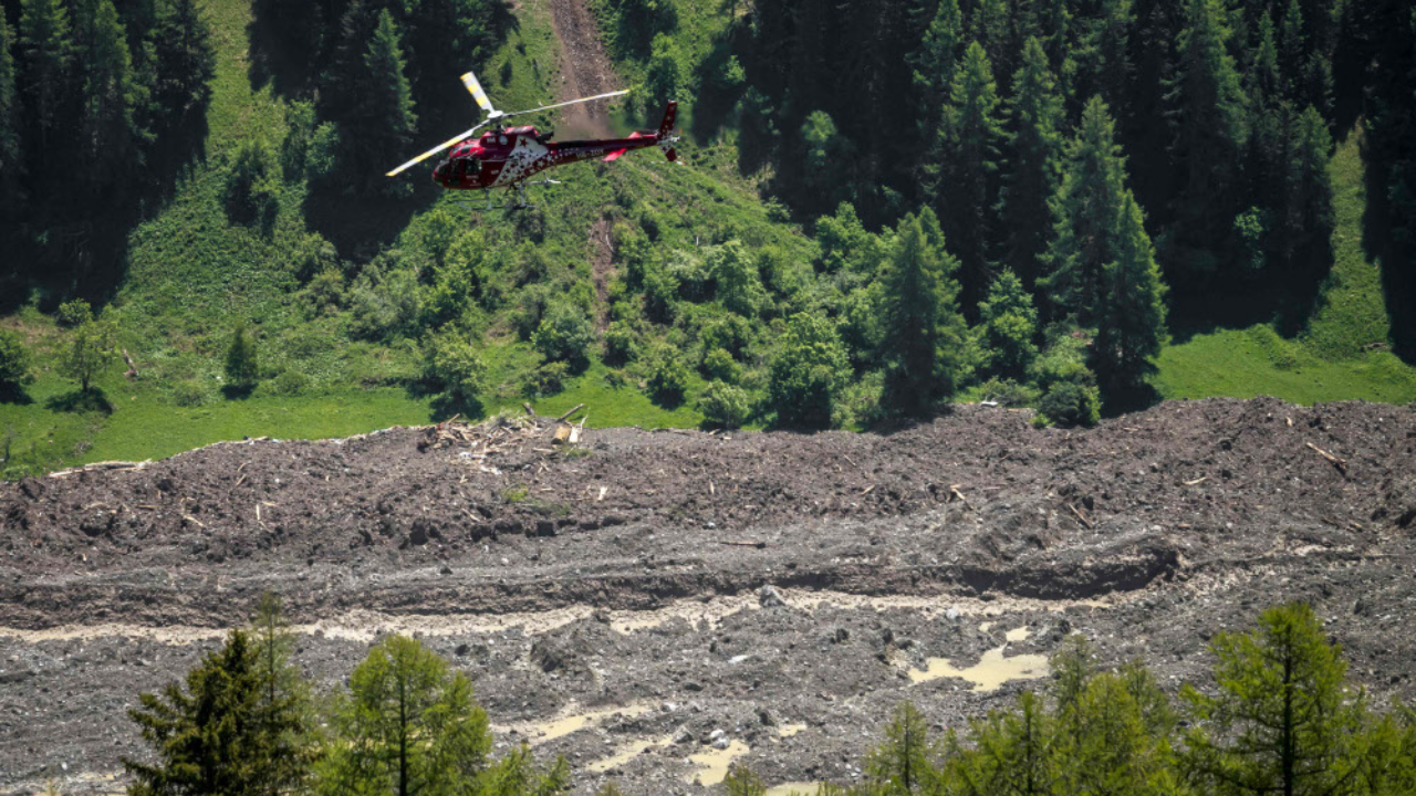 Switzerland monitoring for flood risk after huge glacier collapse