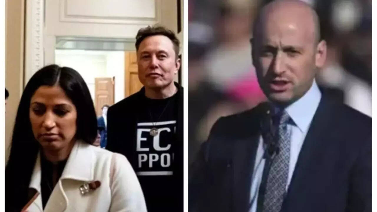 Wild White House rumors claim Stephen Miller was using wife as Elon's handler before she left him for Musk