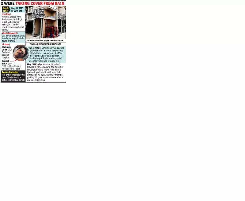 1 dead, 1 hurt in car lift crash at under-construction tower