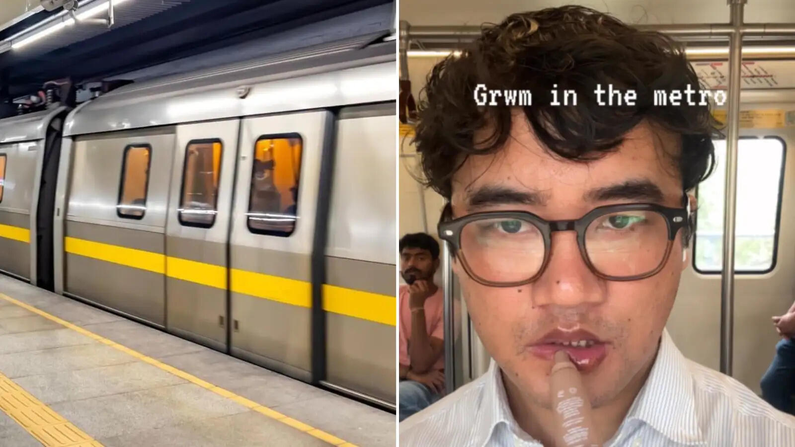 Content creator goes viral for 'GRWM' video on Delhi Metro