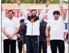 CM Nayab Singh Saini leads Gurgaon Run, promotes ‘1 nation, 1 election’