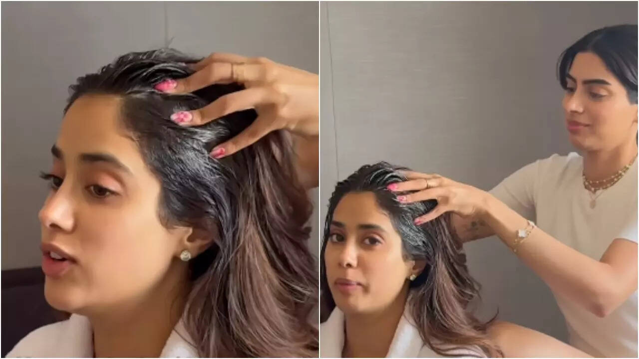 Khushi Kapoor gives sister Janhvi Kapoor a head massage