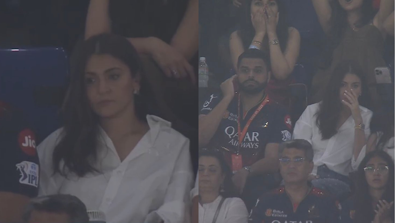 Anushka Sharma’s disappointed look says it all after Virat Kohli’s dismissal