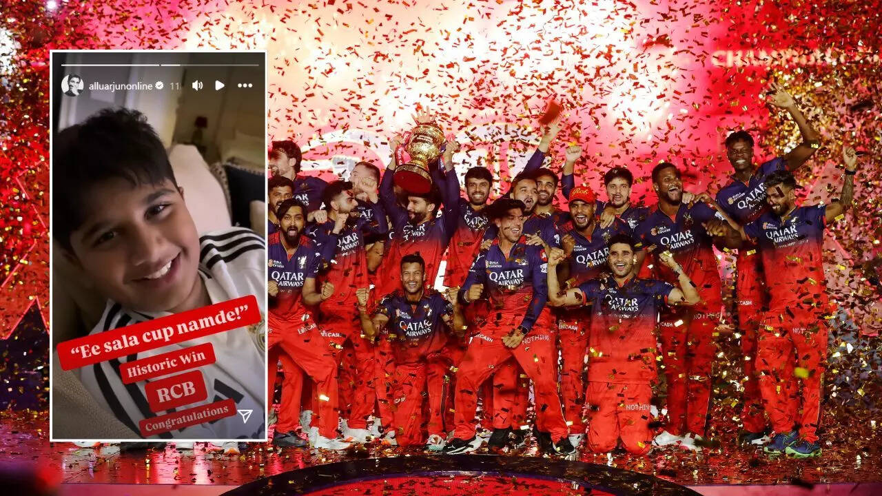 'I cannot say Ee Sala Cup Lollipop': Allu Arjun's son following RCB's win