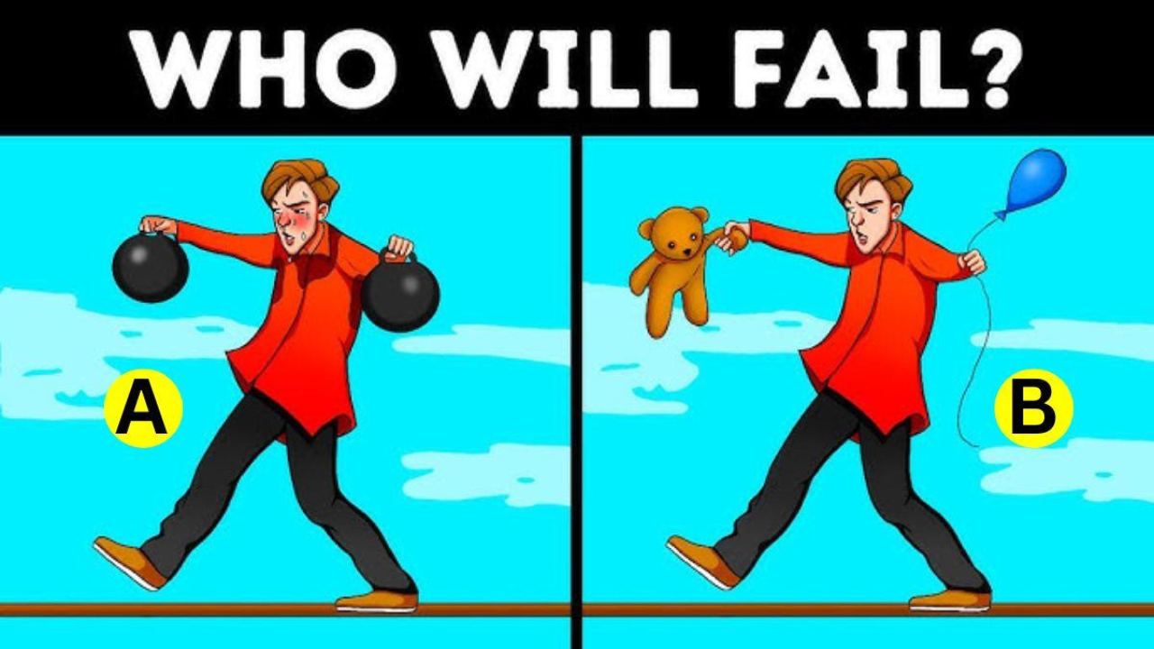 Optical Illusion: Only the smartest person can tell who will fall