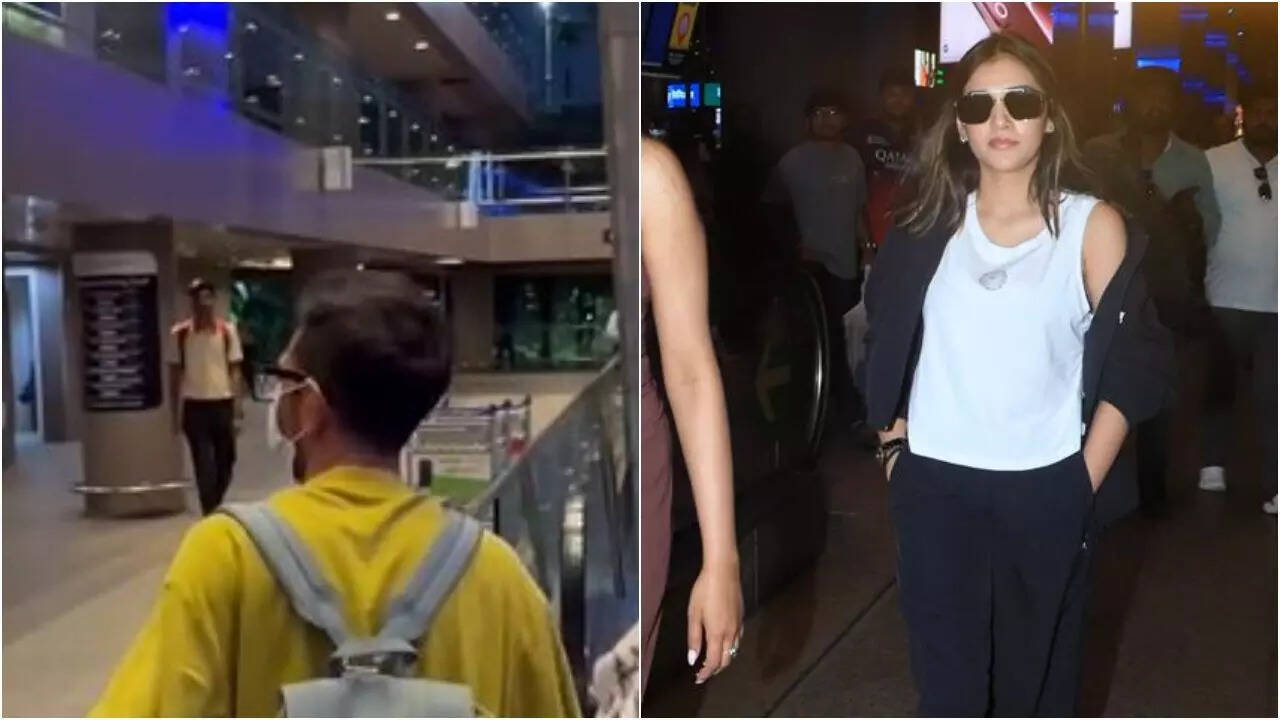 Chahal, Mahvash spotted returning to Mumbai after IPL final