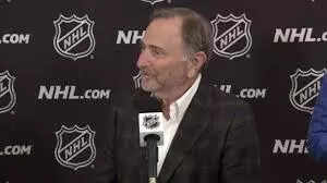 NHL commissioner Gary Bettman (right) said the league will meet with the players' association, led by Marty Walsh (left), in early April to begin negations of a new collective bargaining agreement