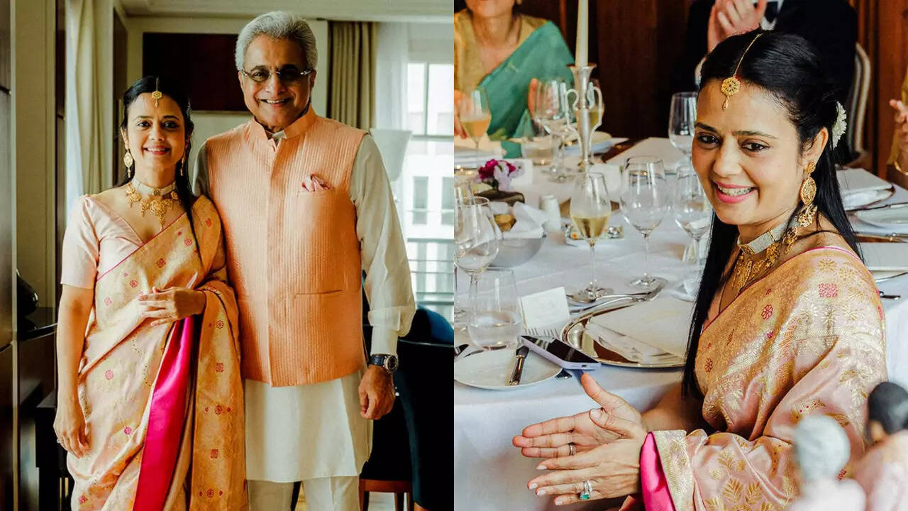 Mahua Moitra weds Pinaki Misra in dreamy Varanasi saree