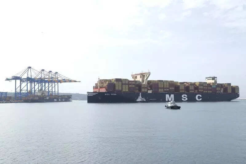 Very large vessel MSC Irina docks at Vizhinjam int’l port