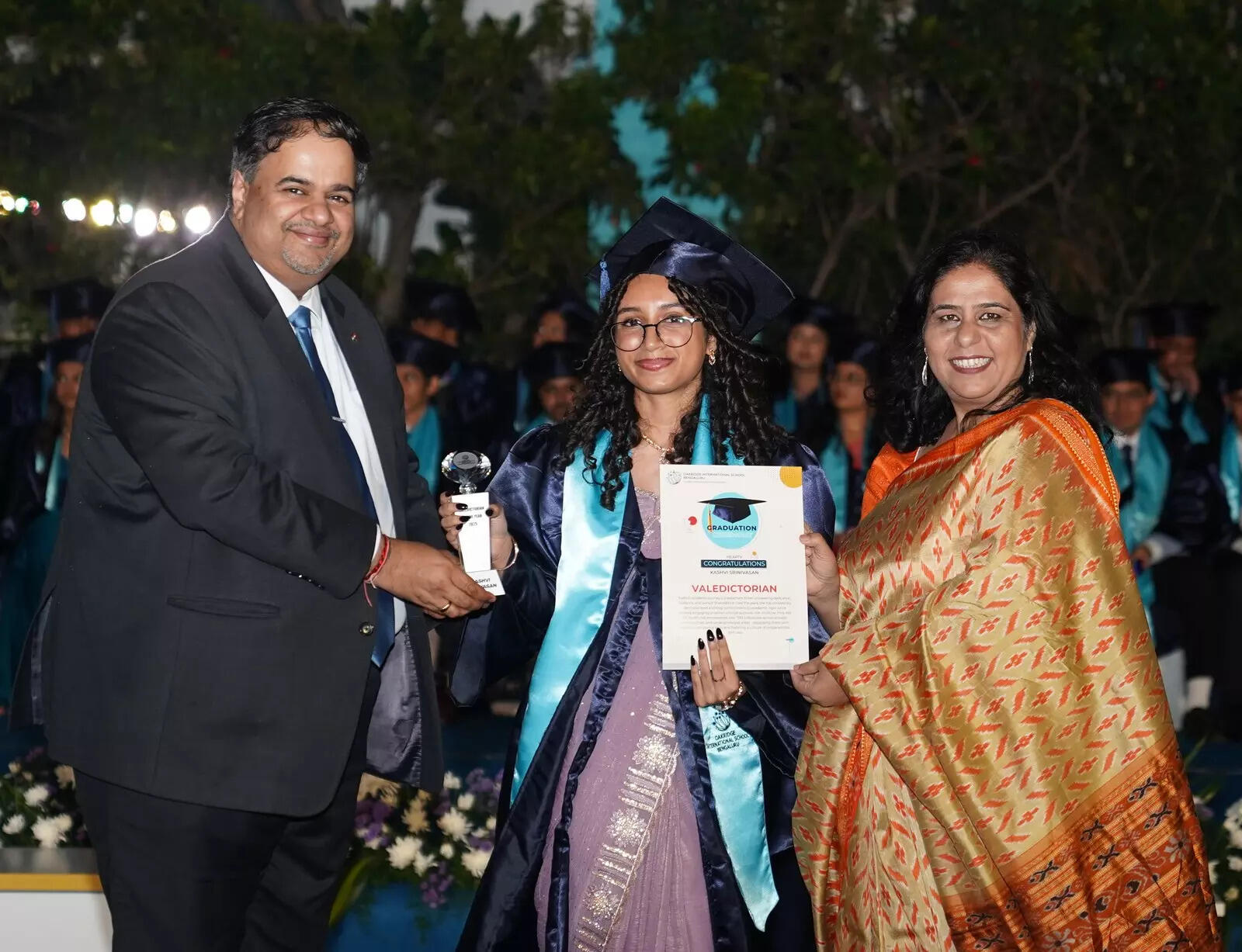 Chief Guest & Principal with Valedictorian