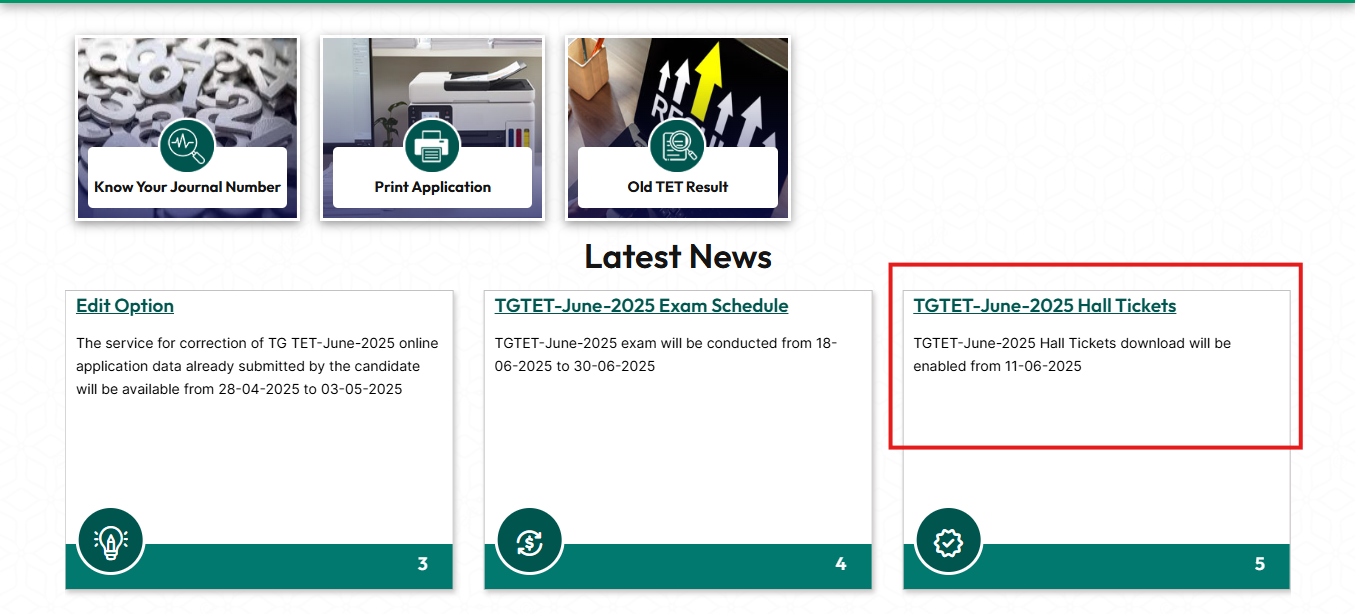 TG TET June admit card 2025 releasing today: Check steps to download hall ticket here