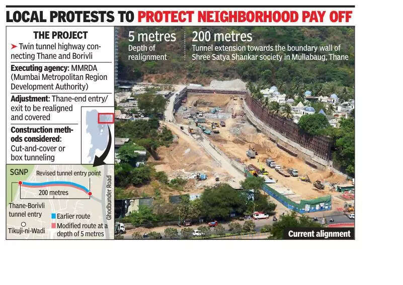 Thane residents win relief as Borivli tunnel entry realigned