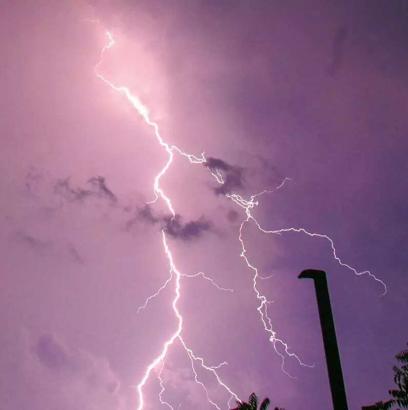 Lightning strikes in Adilabad