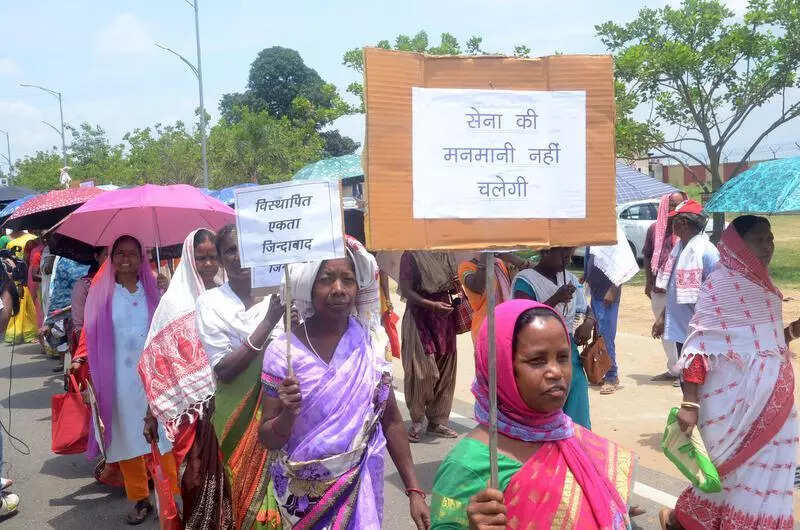 Tribals protest land handover, claim ownership rights