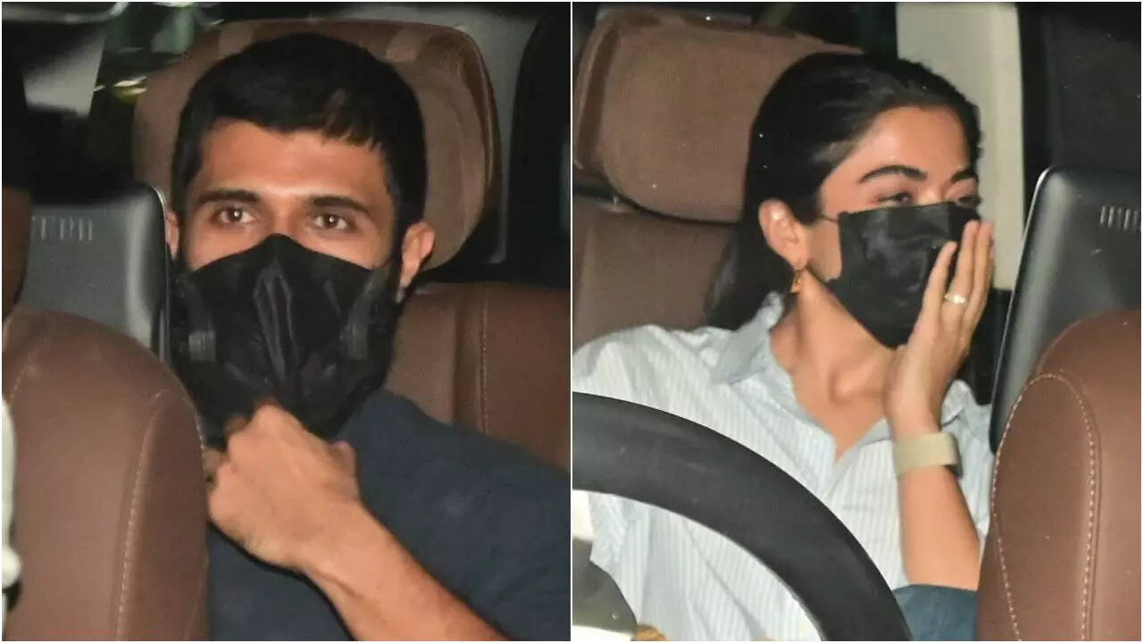 Rashmika and Vijay spotted leaving airport together